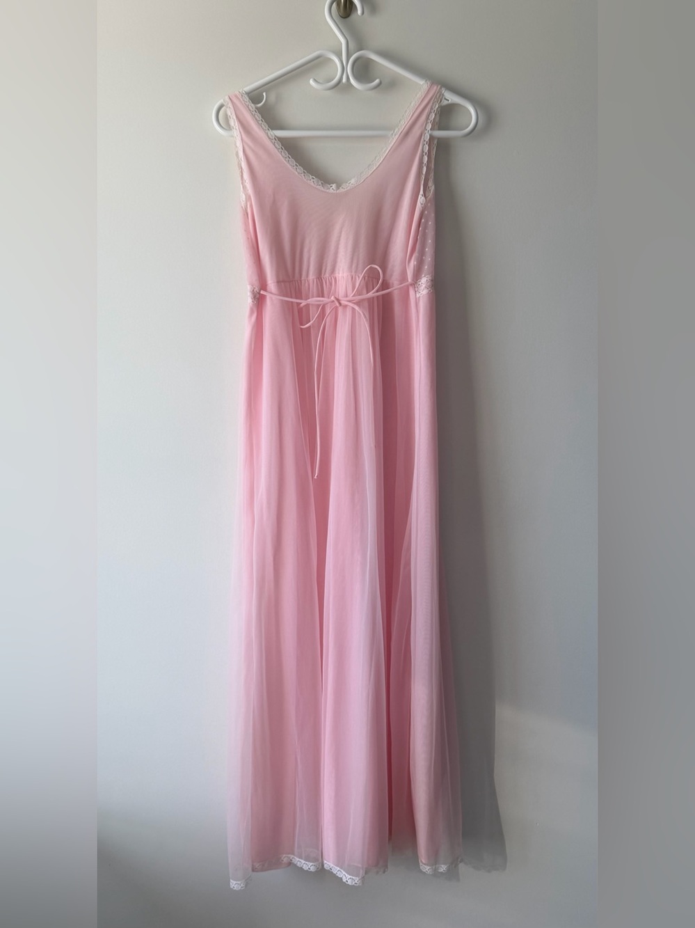 Vintage French Maid Pink Nightgown Lingerie - Picture 2 of 7
